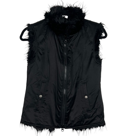 A/X Armani Exchange Jackets & Blazers - A/X Armani Exchange Black Faux Fur Lined Vest Jacket $158 NWT XS